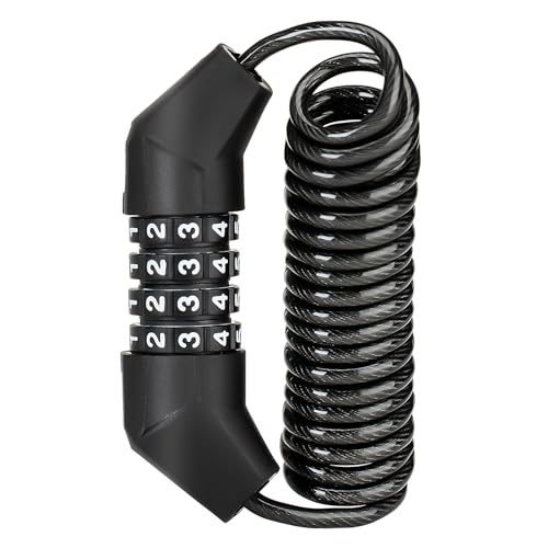 ROCKBROS Motorcycle Helmet Lock Retractable 4-Digit Cable