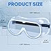TICONN Anti-Fog Safety Goggles, HD Clear Eye Protection, ANSI Z87.1 Lab Goggles for Chemistry, Industrial (4PK)