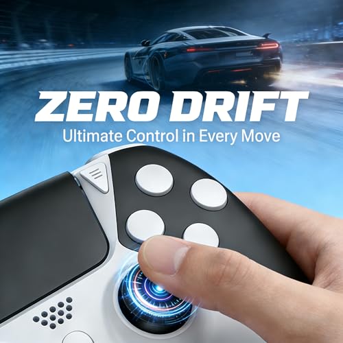 Image of Enstixsm 2 Pack for PS4 Controller,Wireless Dual Remote Shock Control for PS4 Slim Pro,ALPS Zero Drift Sticks Game Control,PC Gaming Turbo Back Paddles Gamepad,Alternative Original
