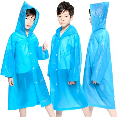 Image of Rain Ponchos Raincoats for Kids, 2 Packs Rain Coats Jacket Reusable with Hood for Boys Girls Disney Hiking Camping Outdoor