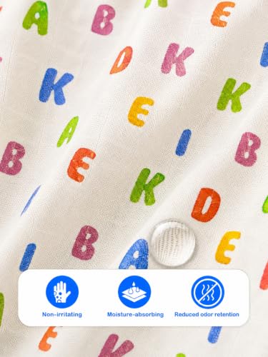 Image of Kidbea Bamboo Muslin Jhabla for Newborn Baby, V-Neck Sleeveless Button Jhabla Shirt, Soft Breathable Infant Kids Clothing for Summer Wear