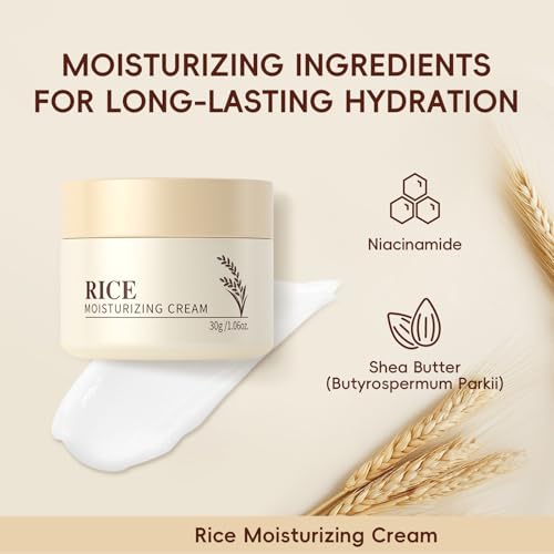 Rice Moisturizing Cream,Korean Face Cream with Rice Ceramide Extract | Lifts & Firms Skin,Nourishes Soothing Deeply,Repairs the Skins Barrier,Anti Aging Face Cream for All Skin Types—1.06OZ - Image 4