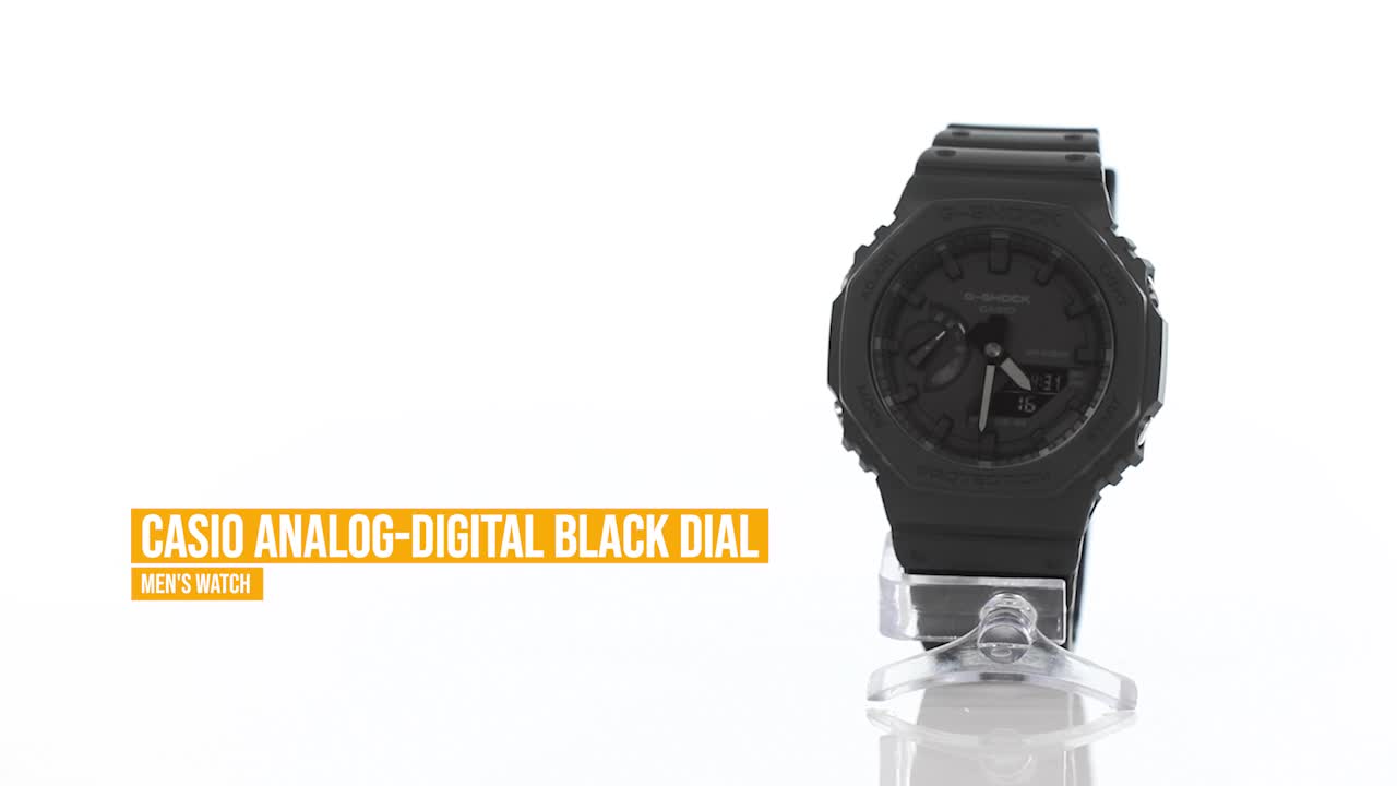 Casio G-Shock GA-2100-1A1DR Black Analog-Digital Dial Black