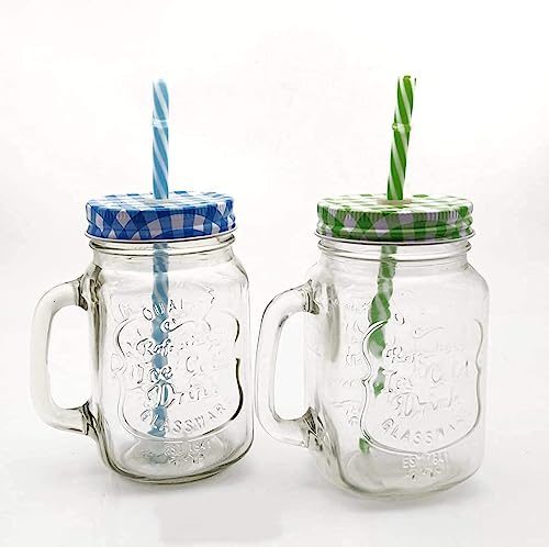 Image of 400ml Glass Sipper Mug with Leather Grip Sleeve - Leak-Proof Lid & Straw | Reusable Tumbler for Hot & Cold Beverages, Water, Juice, Coffee | Home, Bar, Office Use (Mason JAR)