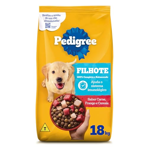 Ração Pedigree Carne Frango e Cereais Cães Filhotes 18 kg