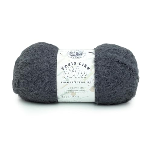Image of Lion Brand Yarn Feels Like Bliss, Bulky Yarn for Knitting, Slate, 1 Pack