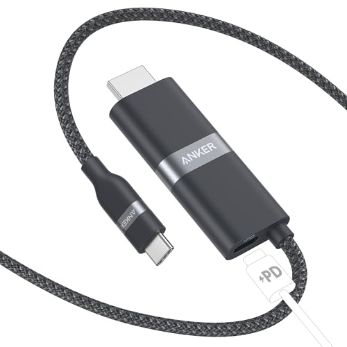 Anker Nano USB C - HDMIP[uA_v^[ 140W PD[d|[gt 4K@60Hz HDMI - USB CR[h xȃV[hŎ\ Thunderbolt 5/4/3Ή MacBook iPhone HD TVp