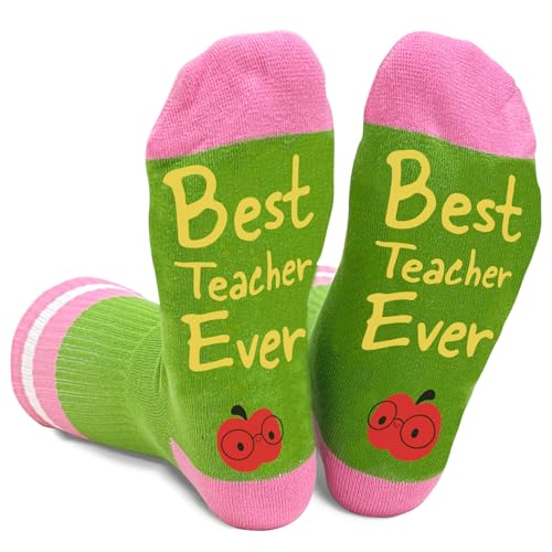 Doreen's Boutique Teacher Socks Best Teacher Ever For Women Men