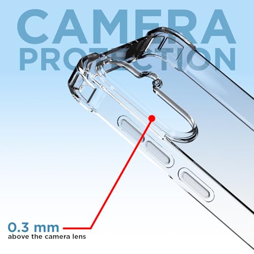 Image of Outlouders Back Cover for Samsung Galaxy M56 5G Clear Transparent PC + TPU Bumper Case with Raised Edges for Shockproof Protection(Transparent)