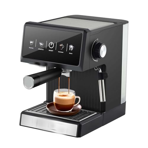 Image of Coffee Maker Machine for Home, 20 BAR Espresso Coffee Machine, Touch Controls, Milk Frothing & Temperature Control, 850W, 2-Year Warranty, For Cappuccino, Latte & Americano (BARISTAMAX200)