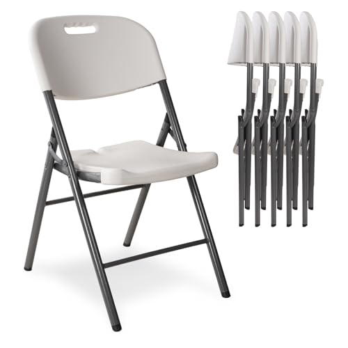 SKY-TOUCH 1 PACK Plastic Folding Chairs Heavy Duty Foldable Indoor Outdoor Trestle Folding Seats for Office Garden Event Party Art & Crafts Camping Picnics
