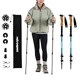 Retrospec Solstice Hiking Poles for Men & Women - Adjustable and Collapsible Lightweight Walking & Trekking Sticks - Aluminum w/ Cork or Foam Grip
