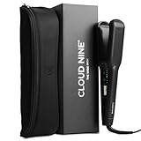 CLOUD NINE The Wide Iron Hair Straightener Gift Set | Ceramic Floating Plates Cushion Spring Flex Technology | Variable Temperature Control 100°C - 200°C | Professional Design for Range of Hair Types…