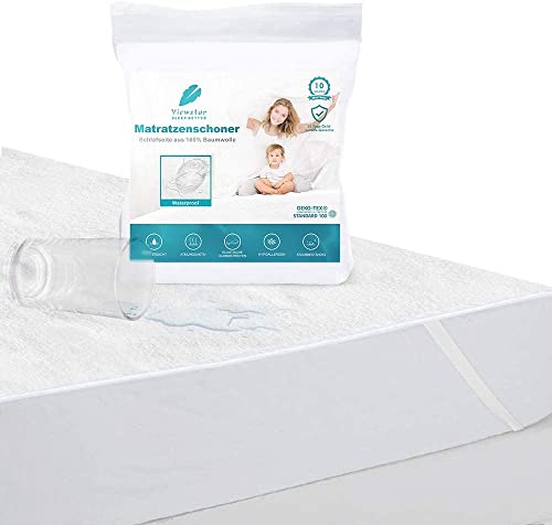 viewstar Alèse 140 x 200 cm en coton - Imperméable - 140 x 200 - 140 x 200 - Protection contre l'humidité - 140 x 200 - Lavable - 140 x 200 cm Cover