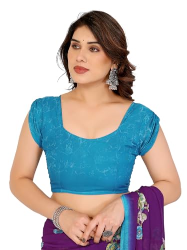 Image of KASHVI SAREES Women's Printed Georgette Saree With Unstitched Blouse Piece (Pack Of 2) -P2 1813 7 1108 3