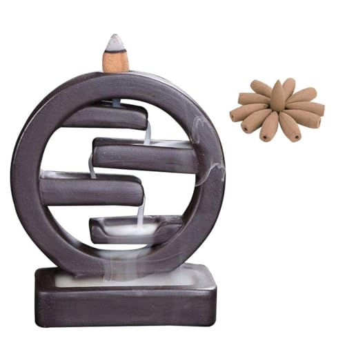 Milky Way Circle Ceramic Waterfall Backflow Incense Burner