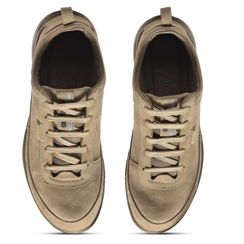 Image of Woodland Men's Paris Khaki Leather Closed Shoe-7 UK (GC 3236119)