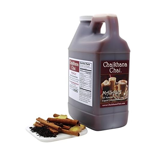Chaikhana Chai - Spicy Masala Chai Concentrate - Slow Brewed with Organic Black Tea, Ginger and Fresh Crushed Spices - 1/2 Gallon - Makes (40) 8 oz. Drinks