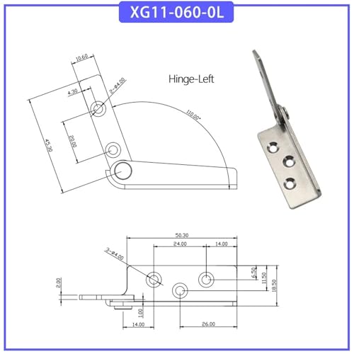 Charnière inox 304 pour remplacer un gond de boîtier électrique usé