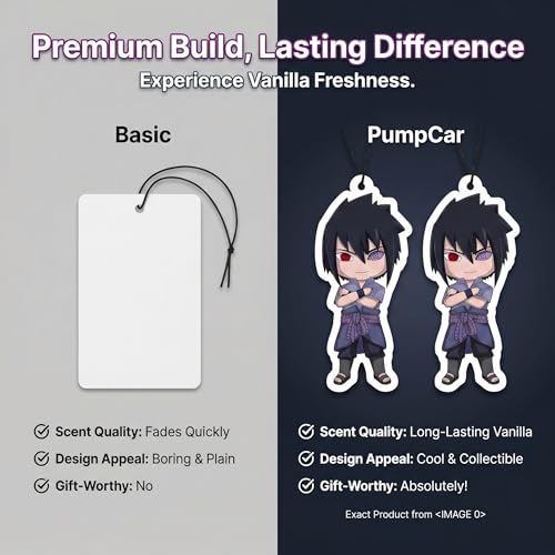 Image of PumpCar 2 pieces Uchiha Sasuke double-sided hanging Japanese anime vanilla car air freshener Cool anime hanging air fresheners for rearview mirror Car Interior Accessories Household gifts