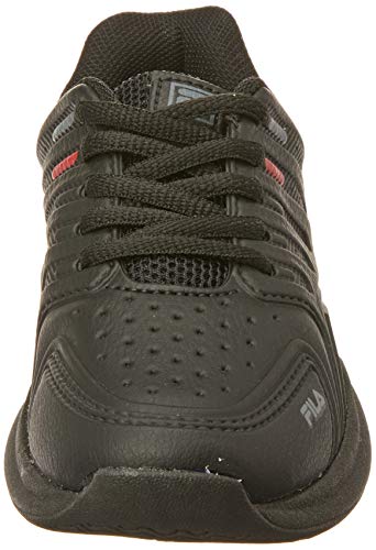 Tênis Lugano 6.0, FILA, Criança Unissex, PRETO/GRAFITE/VERMELHO, 32