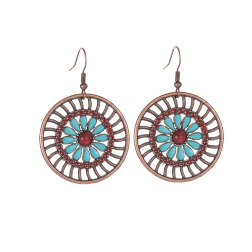 CTIRCHIU 創意丸型ホローイヤリング レディースファッションヴィンテージダングル 耳元を飾る な耳飾り 誕生日や記念日の に