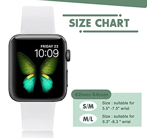 Image of TechMount Compatible with Apple Watch Straps 42mm 44mm 45mm 49mm Soft Silicone Luxury Sport Band Strap Compatible With Apple Watch Ultra Series 8 7 6 5 4 3 2 1 SE (NOT FIT WITH 38MM, 40MM,41MM)