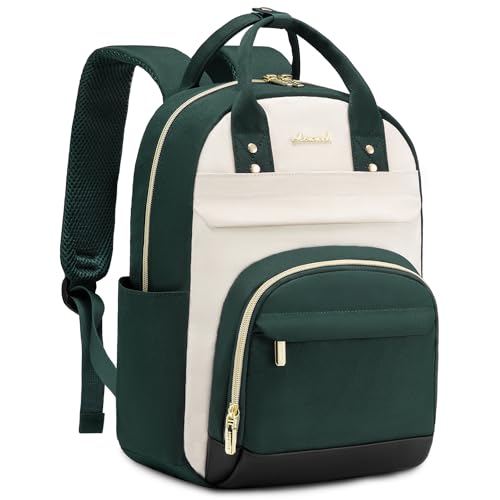 Image of LOVEVOOK Mini Backpack Purse for Women, Small Backpack Bag, Light Weight Stylish Backpack for Daily Travel, Drak Green-Beige-Black