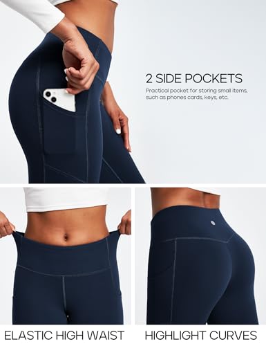 Image of Heathyoga Yoga Pants with Pockets Extra Soft Leggings with Pockets for Women Non See-Through High Waist Workout Leggings