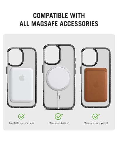 Image of DailyObjects Polycarbonate Stride 2.0 Magnetic Case Cover Compatible with iPhone 16 | Wireless Charging Slim Back Cover | 2 Layer Edge Protection & Shockproof, Grey