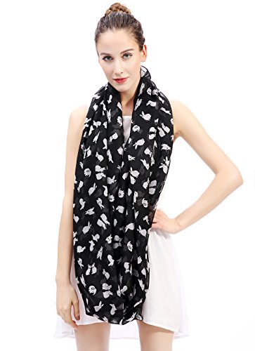 Lina & Lily Bunny Rabbit Print Women's Infinity Scarf Lightweight3