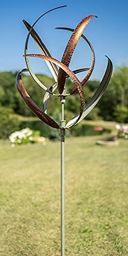 Marshall Home and Garden Kinetic Cheyenne Wind Spinner, Copper/Verde, 84.5'' H