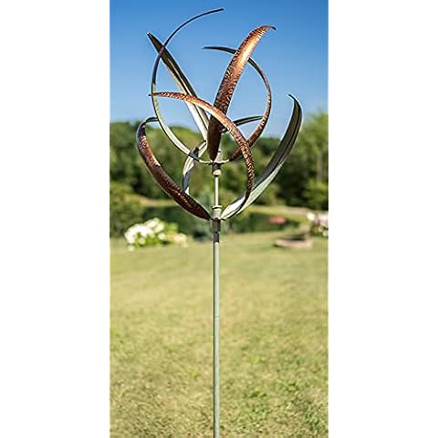 Marshall Home and Garden Kinetic Cheyenne Wind Spinner, Copper/Verde, 84.5'' H Cover