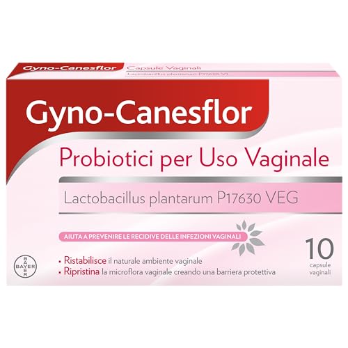 Gyno-Canesflor vaginaal probioticum, voorkomt terugval van Candida, bacteriële vaginose en intieme infecties, probiotica voor vaginale flora 10 vaginale capsules