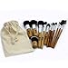 FEIYAN Makeup Brush Set Premium Synthetic Kabuki Cosmetics Eye Face Lip Foundation Blending Blush Powder Liquid Cream Brush Kit (11pcs Bamboo)