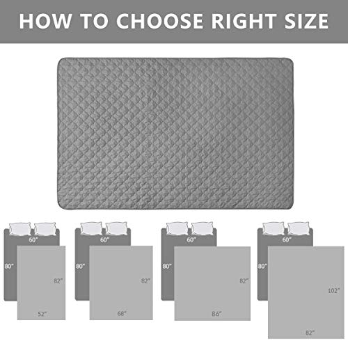Spxtex Dog Bed Cover Washable Couch Cover Non-Slip Sofa Cover Furniture Protector Cover Reusable Incontinence Bed Underpads For Pets Kids Children Dog Cat 68"X82" Dark Grey+Grey #TOP5