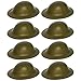 Price comparison product image HENBRANDT 8 x Green British Army Soldier Helmet WWII World War 2 Tommy Fancy Dress Costume Accessory