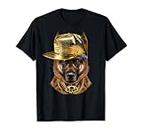 Perro rapero con gorra de hip hop Camiseta