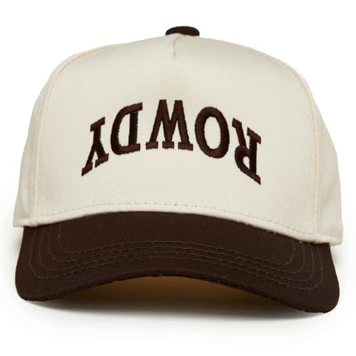 Kids Trucker Hat Baseball Cap - Two Tone Vintage Baby Baseball Cap, Infant Baseball Hat, Toddler Snapback Hat - Rowdy Upside Down - Brown/Beige (Medium/Large - 2-9 Years)