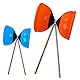 Blue Sky Diabolo 048113, 16 cm, Outdoor Strandspiele ab 6 Jahren, Blau oder Orange, Mehrfarbig