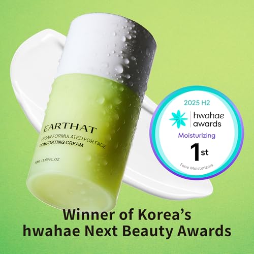 Image of Redness Relief Face Cream for Sensitive Skin, Barrier Repair Moisturizer with Ceramide, Panthenol & 8-Type Hyaluronic Acid, Soothing & Hydrating, Korean Skincare, 1.69 fl oz