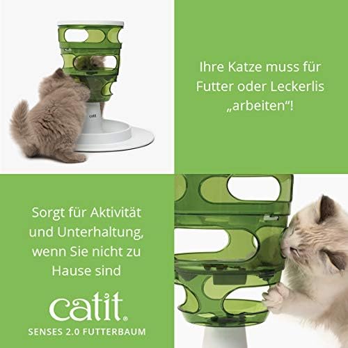Catit Food Tree Futterbaum, Beschäftigungsspiel für Katzen, interaktives Spielzeug für Katzen, 1 Stück