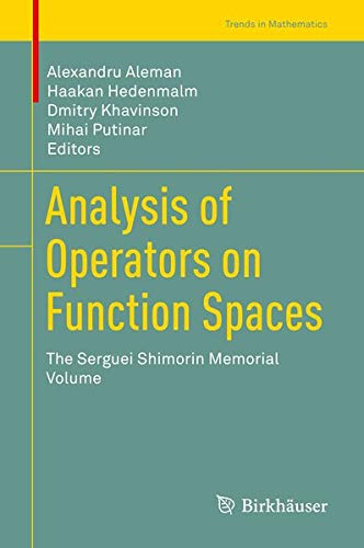 Buy Analysis of Operators on Function Spaces — BookShops.in