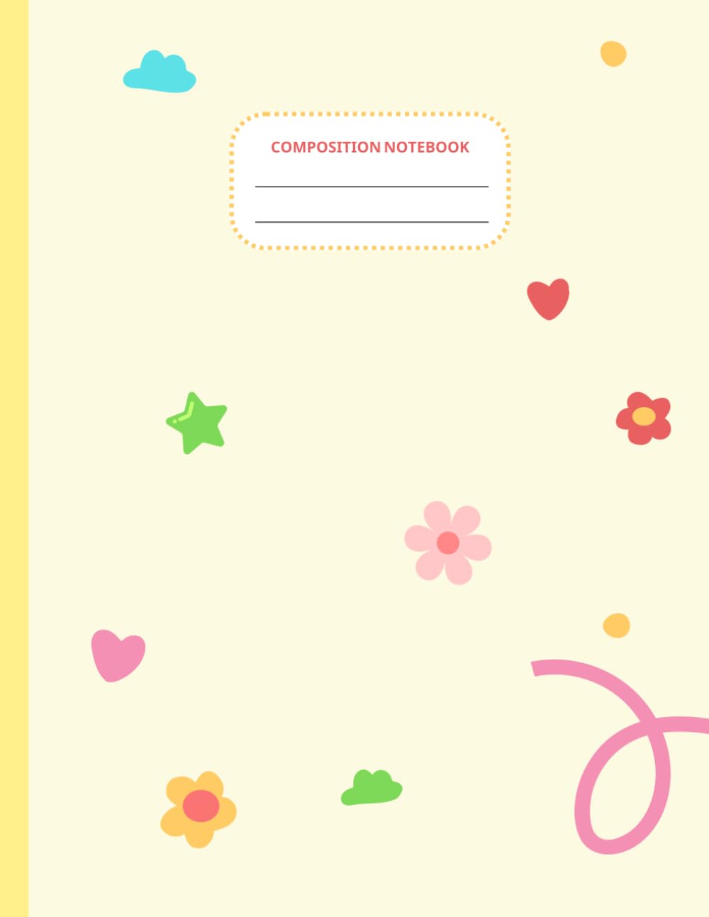 Cute Notebook: Size 8.5X11, Cute figure design, Lined, College Ruled Paper, 120 pages