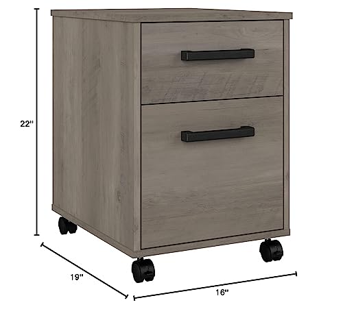 Bush Furniture City Park 2 Drawer Mobile File Cabinet, Driftwood Gray - Image 3
