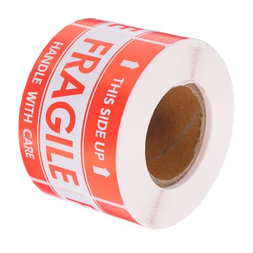 FUNOMOCYA Fragile Handle Care Stickers High Adhesive Fragile Sticker Shipping Stickers Adaptable Size for Shipments