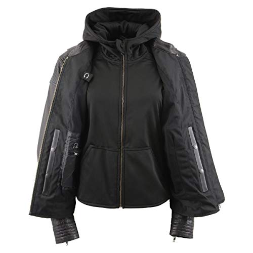 Image of Milwaukee Leather Women's Premium Leather Motorcycle Riding Jacket With Removable Hoodie Liner