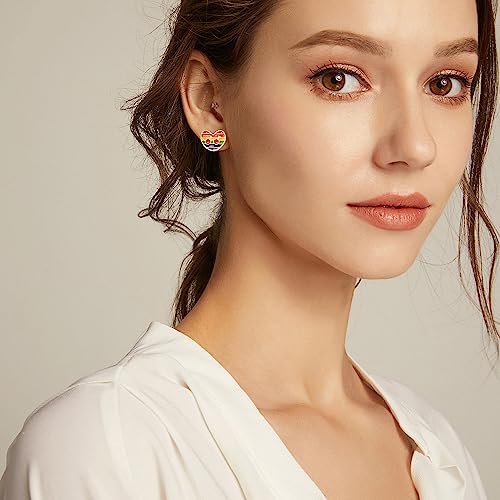 12/14/15 Pairs Rainbow Earrings Bulk For Women Handmade Layered Tassel Dangle Earrings Triple Hearts Love Wins Pride Flag Star Dangling Earrings Set Gay Pride Lgbtq Lesbian Earrings Jewelry Gift (15 Pairs Rainbow Earrings) #TOP1