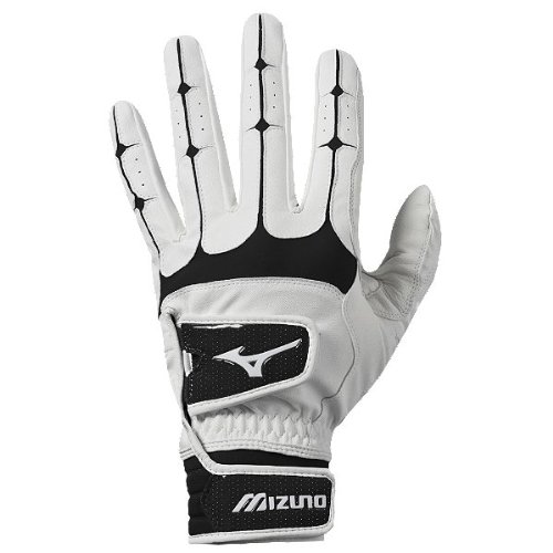 Mizuno Anti-Shock Batting Glove, Small, Black/White