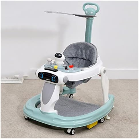 Baby Walker, 6/7-21 Month Wheels Multi-Function Child Anti-Rollover Folding Baby Walker Girls Boys Maximum Load 15 kg